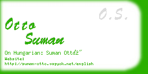 otto suman business card